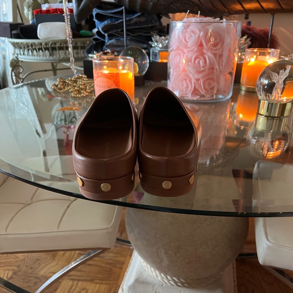 Tory Burch Coin Mule Calf Leather : Color Natural  Size 9.5